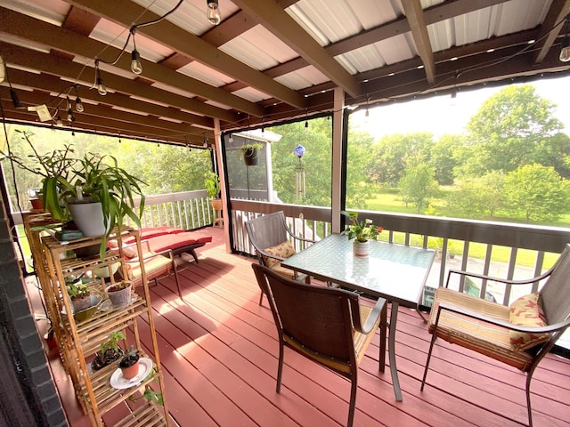 2214 Henpeck Ln, Franklin, TN 37064 - wooden deck with outdoor dining area
