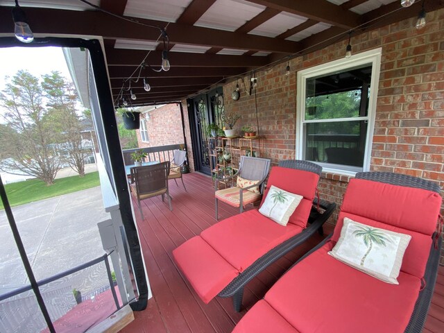 2214 Henpeck Ln, Franklin, TN 37064 - wooden deck with outdoor dining space