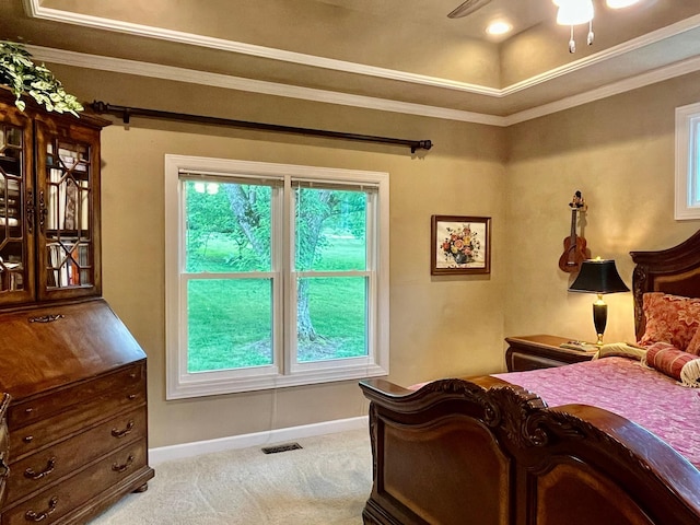 2214 Henpeck Ln, Franklin, TN 37064 - carpeted bedroom featuring a raised ceiling and crown molding