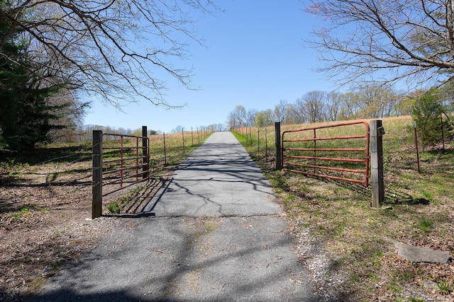 175 Twitty Rd, Dunlap, TN 37327 - view of asphalt road with a gate and a view of countryside