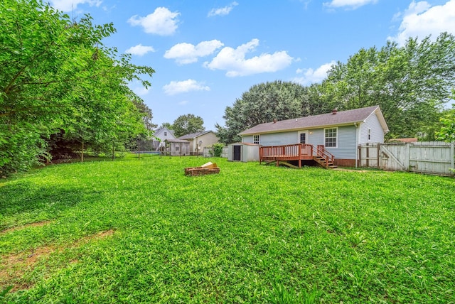 643 Artic Ave, Oak Grove, KY 42262 - fenced backyard with a deck and a gate