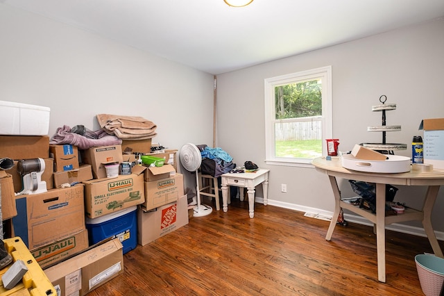 100 Beech St, Columbia, TN 38401 - office area featuring wood finished floors and baseboards