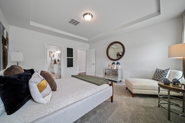 805 Dunbar Ct, Goodlettsville, TN 37072 - carpeted bedroom with a raised ceiling and connected bathroom
