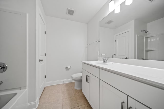 805 Dunbar Ct, Goodlettsville, TN 37072 - bathroom with vanity, tile patterned floors, and bathing tub / shower combination