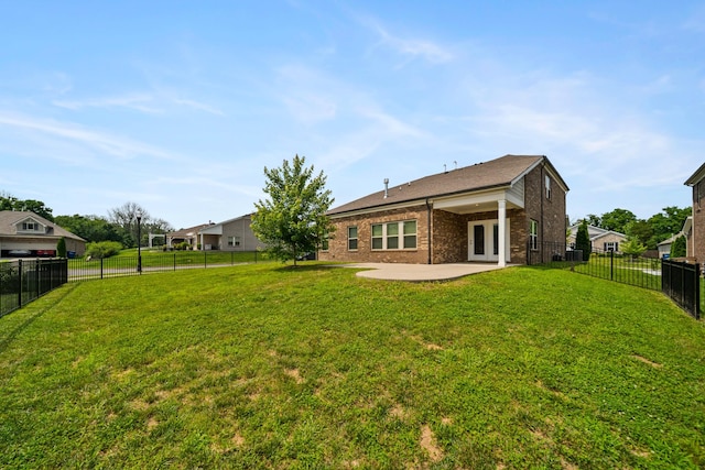 805 Dunbar Ct, Goodlettsville, TN 37072 - rear view of property featuring brick siding, a patio area, a fenced backyard, and french doors