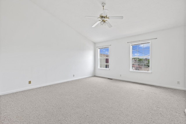 912 Patty Cv, La Vergne, TN 37086 - carpeted empty room with vaulted ceiling and a ceiling fan