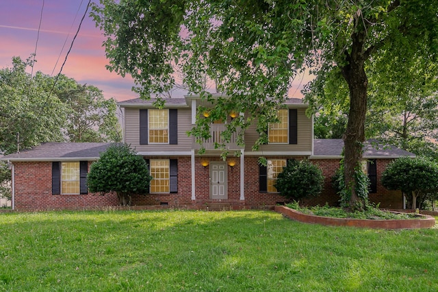 3516 Saxon Mist Ct, Nashville, TN 37217 - view of front facade with a front lawn and brick siding