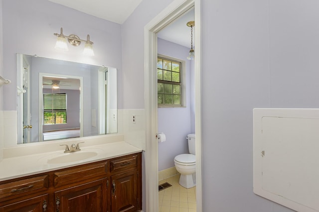 3516 Saxon Mist Ct, Nashville, TN 37217 - bathroom featuring vanity and ceiling fan