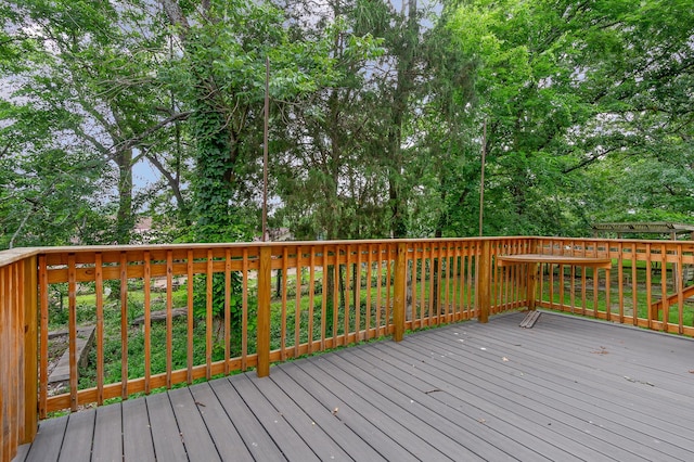 3516 Saxon Mist Ct, Nashville, TN 37217 - wooden terrace with view of scattered trees