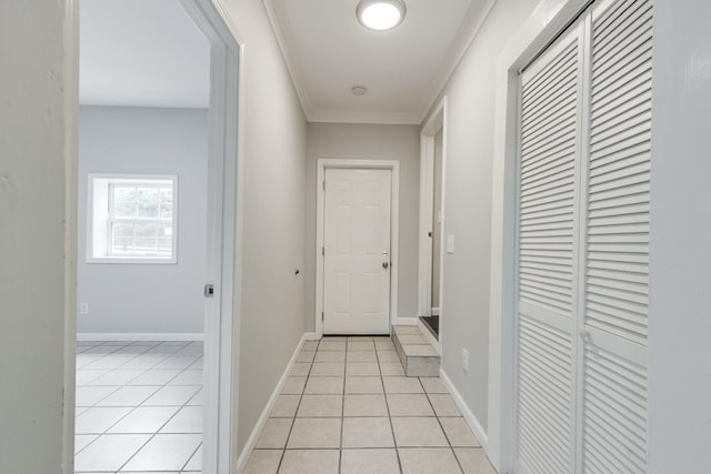1689 Sumac Rd, Pulaski, TN 38478 - corridor with light tile patterned flooring and ornamental molding