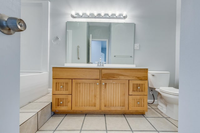 1689 Sumac Rd, Pulaski, TN 38478 - bathroom with tile patterned floors, vanity, and tub / shower combination