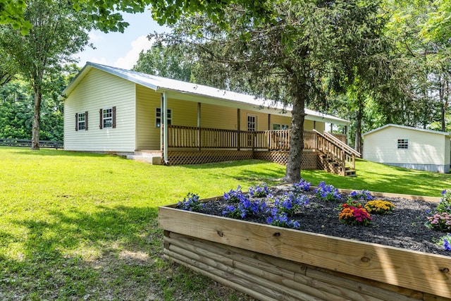 1689 Sumac Rd, Pulaski, TN 38478 - rear view of property featuring a lawn and covered porch