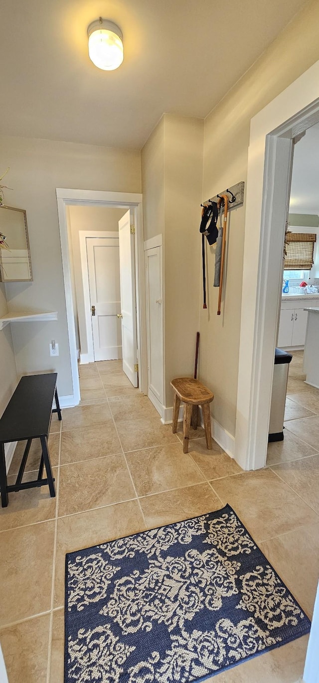 315 Seven Mile Ferry Rd, Cunningham, TN 37052 - hall with light tile patterned floors