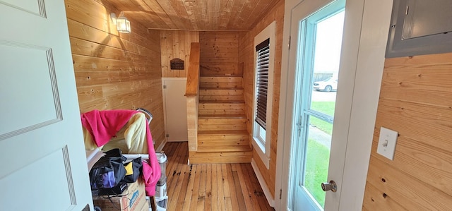 315 Seven Mile Ferry Rd, Cunningham, TN 37052 - relaxing sauna featuring wooden walls, wood ceiling, and hardwood / wood-style floors