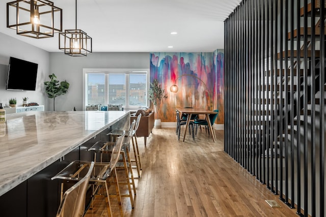 705 27th Ave N, Nashville, TN 37208 - dining space with wood finished floors and recessed lighting