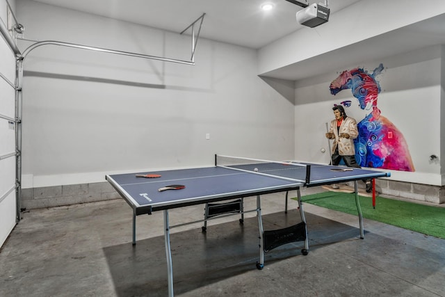 705 27th Ave N, Nashville, TN 37208 - recreation room with concrete floors and a garage