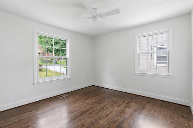 1203 Ardee Ave, Nashville, TN 37216 - unfurnished room with dark wood-style floors and ceiling fan