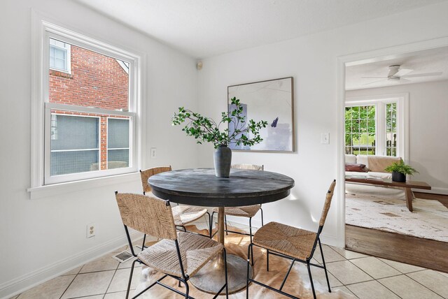 1203 Ardee Ave, Nashville, TN 37216 - dining area featuring light tile patterned floors and a ceiling fan