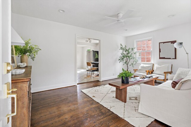 1203 Ardee Ave, Nashville, TN 37216 - living room featuring ceiling fan and wood finished floors