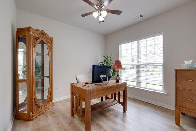 309 Patriotic Way, Mount Juliet, TN 37122 - office space featuring a ceiling fan and light wood-style flooring