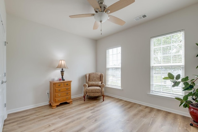 309 Patriotic Way, Mount Juliet, TN 37122 - sitting room with light wood-style floors and ceiling fan