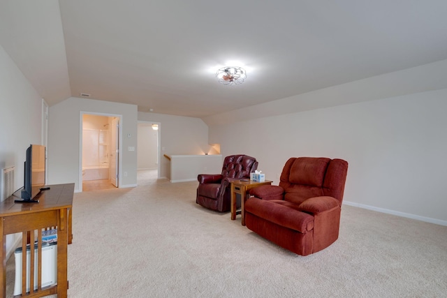 309 Patriotic Way, Mount Juliet, TN 37122 - sitting room with light colored carpet, an upstairs landing, and vaulted ceiling
