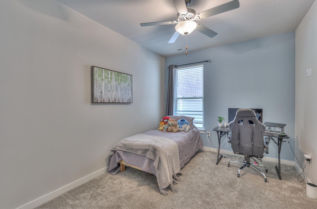1655 Burrows Ave, Murfreesboro, TN 37129 - bedroom with carpet and a ceiling fan