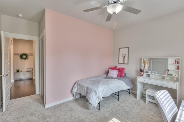 1655 Burrows Ave, Murfreesboro, TN 37129 - carpeted bedroom featuring a ceiling fan and baseboards