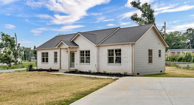 501 Eva Dr, Clarksville, TN 37042 - view of front of home with crawl space, a shingled roof, and brick siding