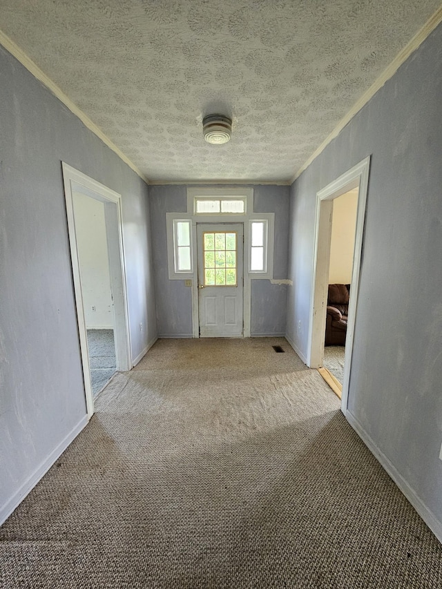 2740 Gladdice Hwy, Whitleyville, TN 38588 - carpeted spare room with ornamental molding and a textured ceiling