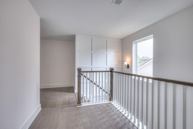 4013 Singing Creek Dr, Franklin, TN 37064 - hall featuring an upstairs landing and wood finished floors