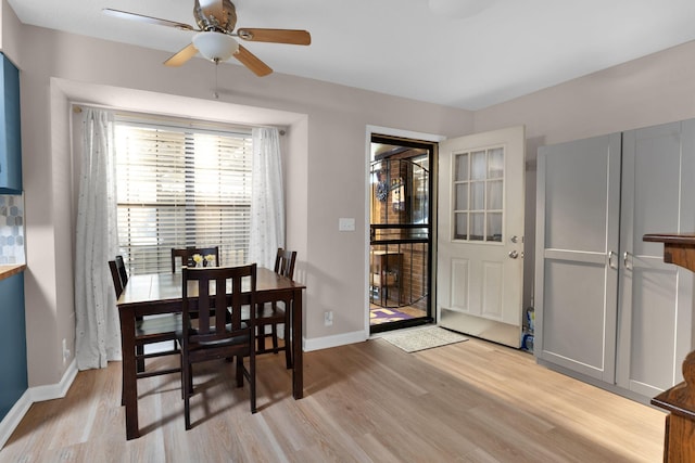 259 Mayflower Ln N, Madison, TN 37115 - dining area with light wood-style floors and a ceiling fan