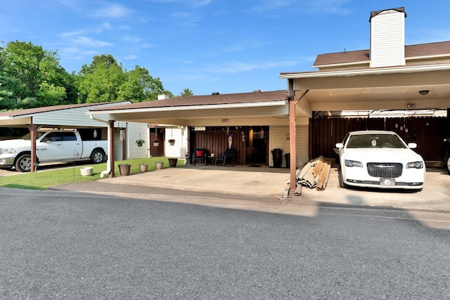 259 Mayflower Ln N, Madison, TN 37115 - view of front of house with a carport and a chimney