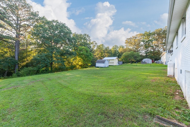 3892 Cedar St, Centerville, TN 37033 - view of green lawn featuring a storage unit