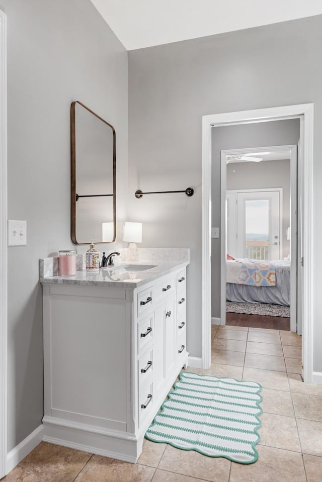 1250 Ed Seay Gregory Ln, Hartsville, TN 37074 - bathroom featuring vanity, ensuite bath, and tile patterned floors