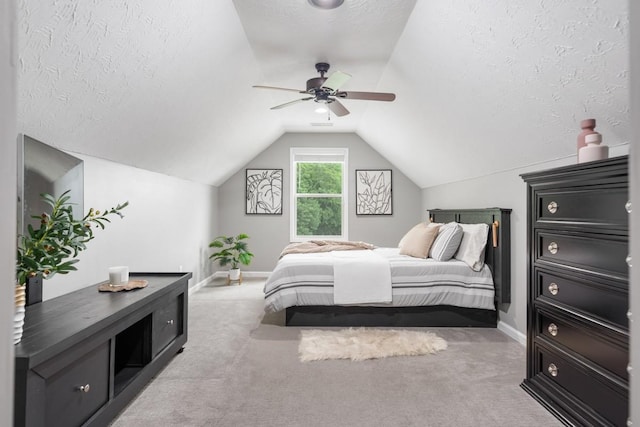 1250 Ed Seay Gregory Ln, Hartsville, TN 37074 - bedroom with vaulted ceiling, carpet floors, and a ceiling fan