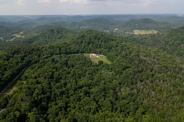 1250 Ed Seay Gregory Ln, Hartsville, TN 37074 - drone / aerial view of a heavily wooded area and a mountainous background