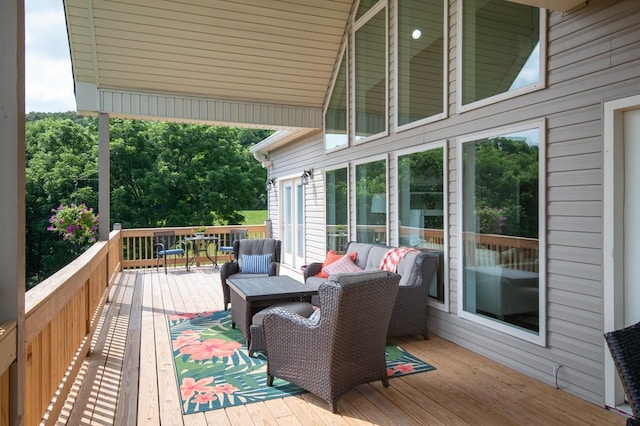 1250 Ed Seay Gregory Ln, Hartsville, TN 37074 - deck featuring an outdoor living space