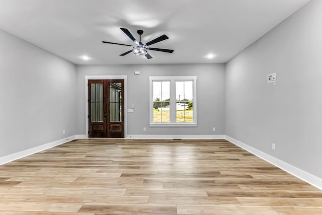 4106 Asbury Rd, Manchester, TN 37355 - entryway with ceiling fan, light wood-type flooring, and recessed lighting