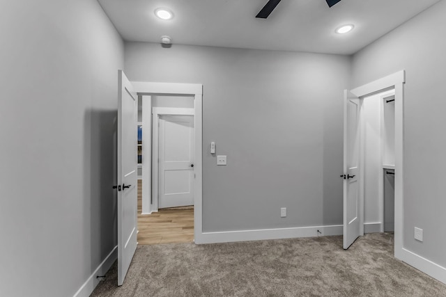 4106 Asbury Rd, Manchester, TN 37355 - unfurnished bedroom featuring carpet flooring, recessed lighting, and ceiling fan