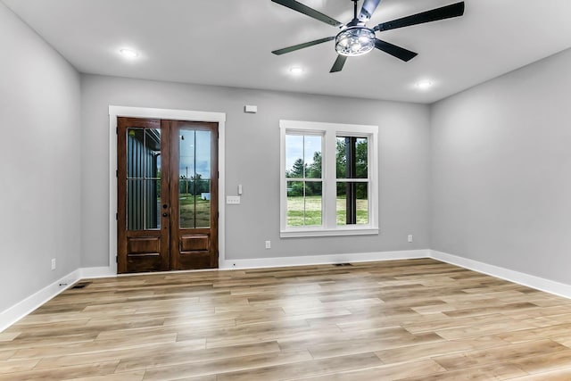4106 Asbury Rd, Manchester, TN 37355 - foyer entrance with light wood-type flooring, a ceiling fan, and recessed lighting