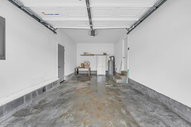 3405 Polly Dr, Clarksville, TN 37042 - garage with a garage door opener and water heater