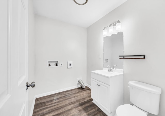 3405 Polly Dr, Clarksville, TN 37042 - half bathroom with vanity and wood finished floors