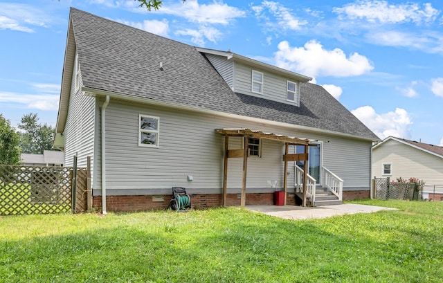 3405 Polly Dr, Clarksville, TN 37042 - rear view of house with entry steps, roof with shingles, and a patio