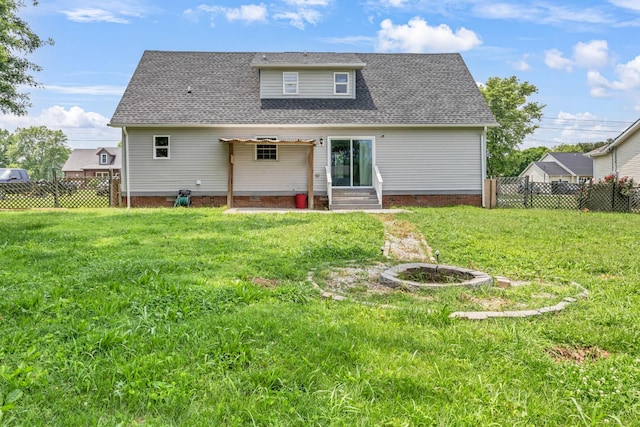 3405 Polly Dr, Clarksville, TN 37042 - back of property featuring entry steps and roof with shingles