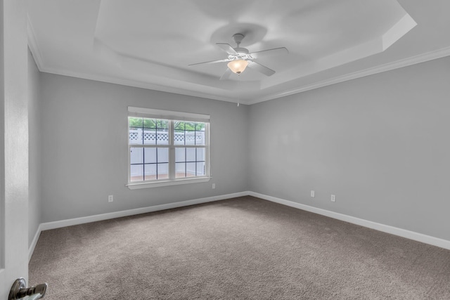 2342 N Tennessee Blvd Unit 603, Murfreesboro, TN 37130 - carpeted spare room with a raised ceiling, ceiling fan, and crown molding