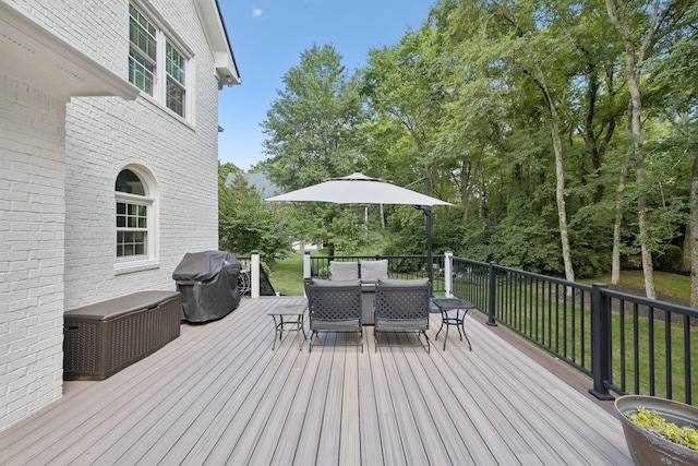 1060 Wilshire Way, Brentwood, TN 37027 - wooden deck featuring area for grilling and outdoor lounge area