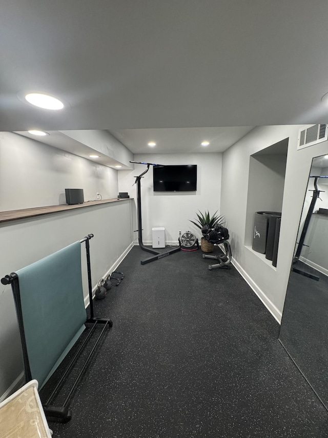 1060 Wilshire Way, Brentwood, TN 37027 - workout area with baseboards and recessed lighting