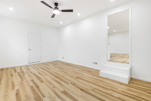 107 Hillsdale Dr, Hendersonville, TN 37075 - spare room with wood finished floors, a ceiling fan, and recessed lighting