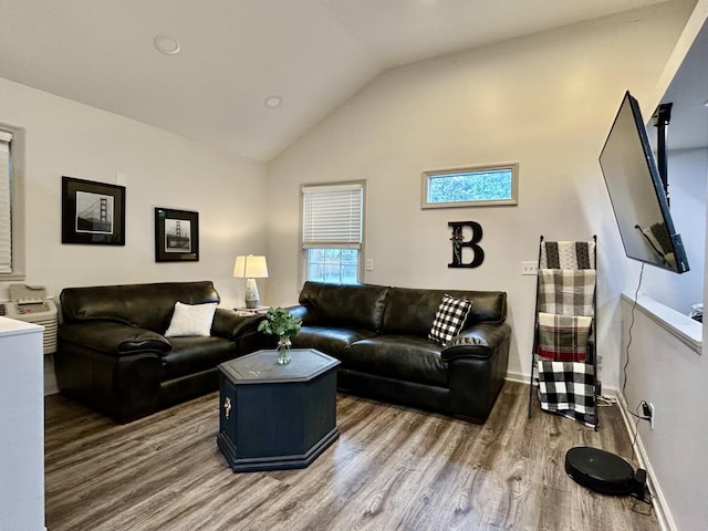 1307 Tomahawk Trce, Murfreesboro, TN 37129 - living room with wood finished floors and vaulted ceiling